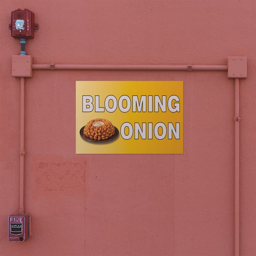Decal Stickers Blooming Onion A Advertising Printing Vinyl Store Sign ...