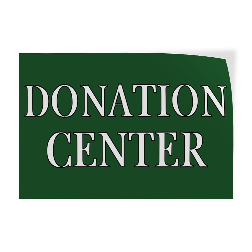 Decal Stickers Donation Center B Advertising Printing Vinyl Store Sign Label
