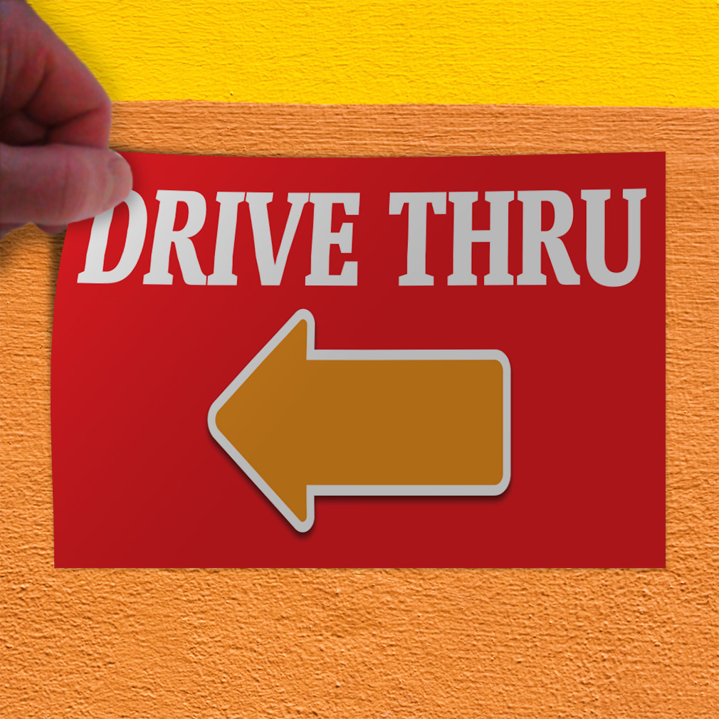 Decal Stickers Drive thru F Outdoor Advertising Printing Vinyl Store ...