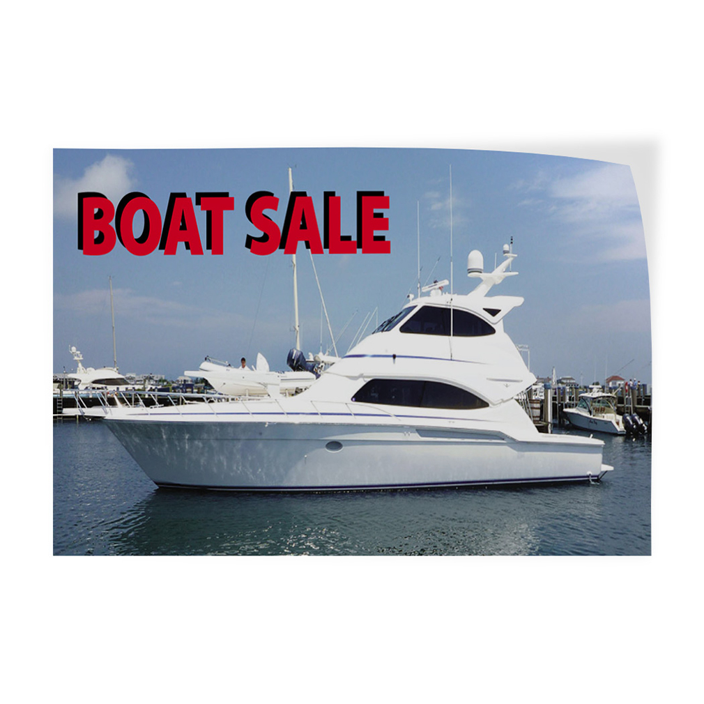 Decal Stickers Boat Sale B Outdoor Advertising Printing Vinyl Store Sign Label - Picture 1 of 5