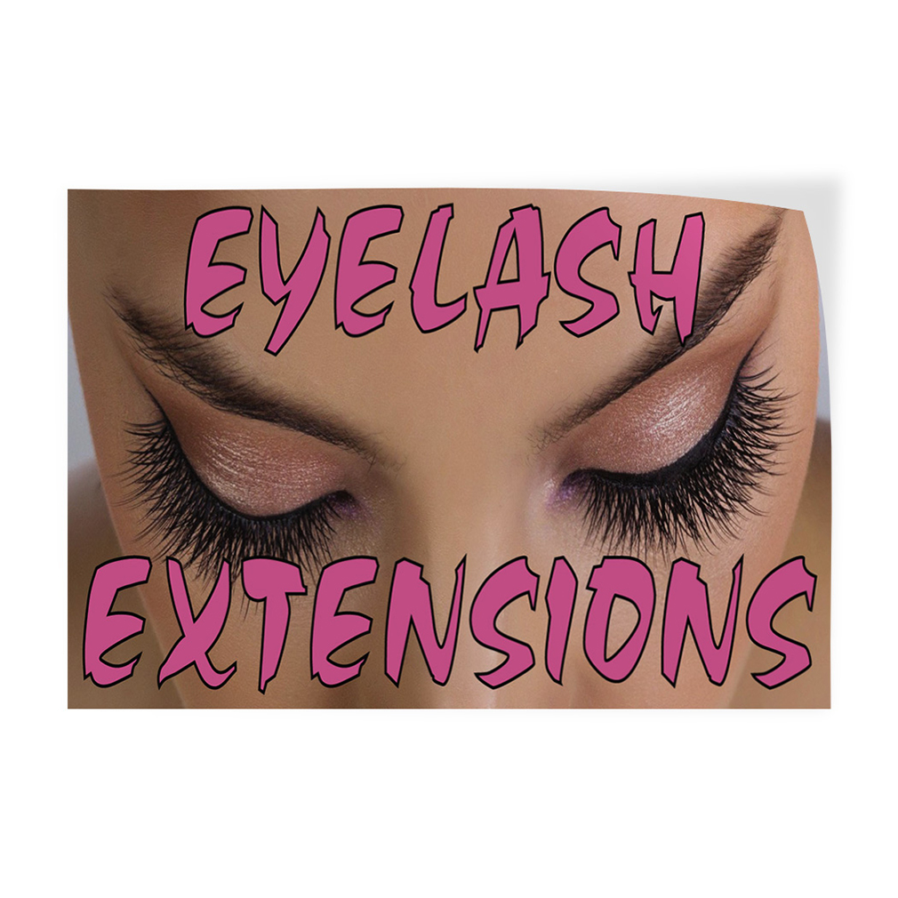 Lash Extensions Sticker Decal Stickers Eyelash Extensions A Advertising Printing Vinyl Store ...