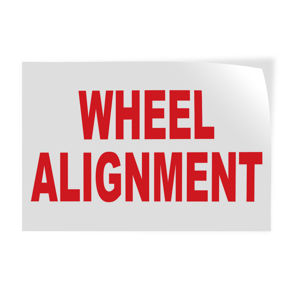 Decal Stickers Wheel Alignment Red Auto Car Repair Shop Vinyl Store ...