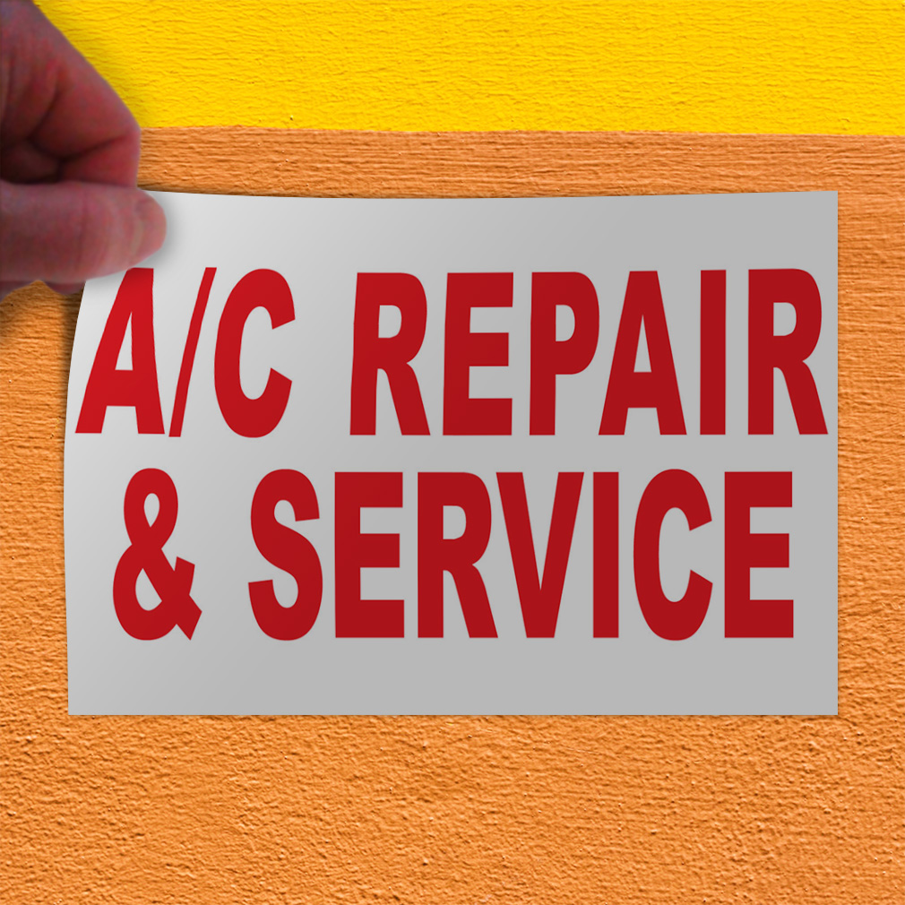 Decal Stickers A C Repair Service Red Auto Car Repair Shop Store Sign ...