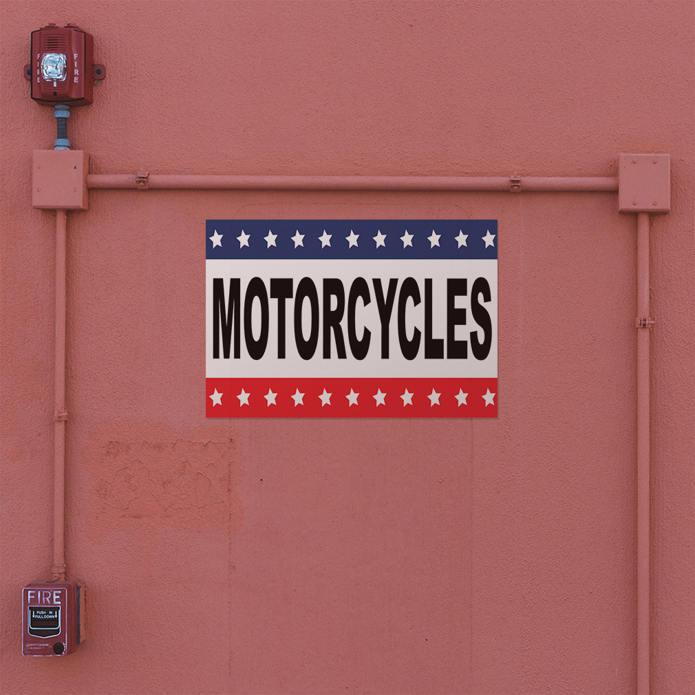 Decal Stickers Motorcycles Black Red Blue Auto Car Repair Shop Store Sign Label