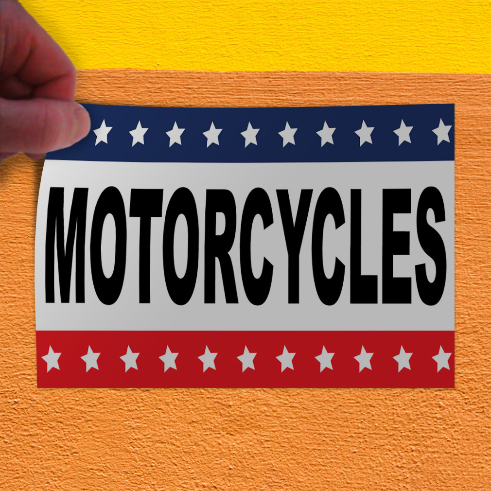 Decal Stickers Motorcycles Black Red Blue Auto Car Repair Shop Store Sign Label