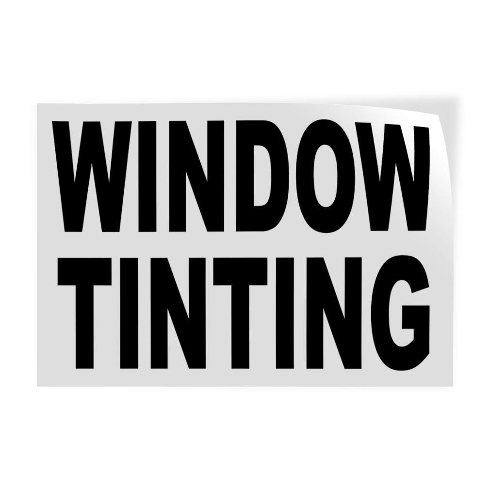Decal Stickers Window Tinting Black Vinyl Store Sign Label Automotive