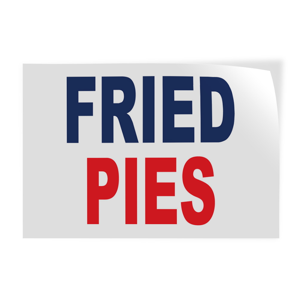 Decal Stickers Fried Pies Blue Red Food Bar Restaurant Food Truck Vinyl