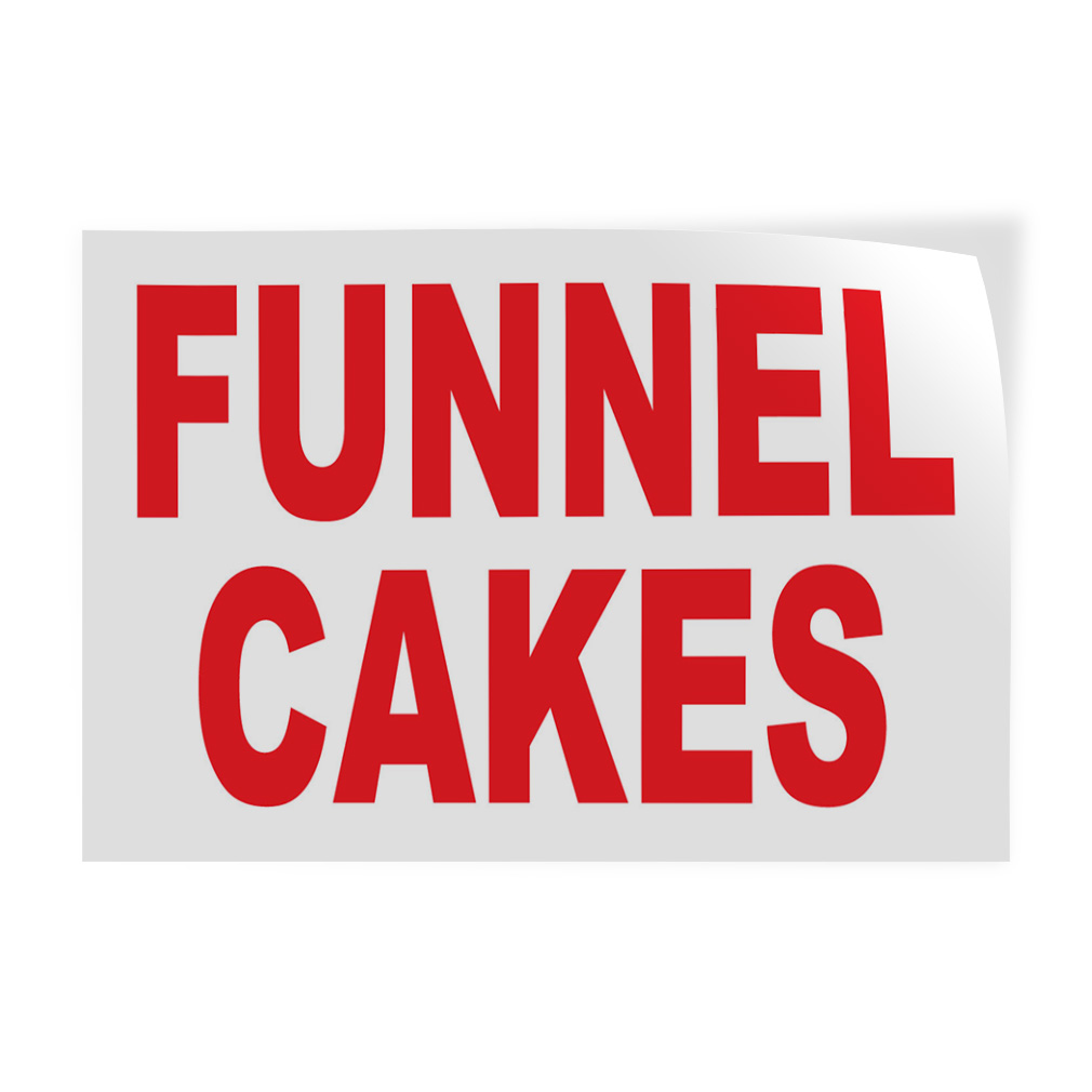 Decal Stickers Funnel Cakes Red Food Bar Restaurant Food Truck A Vinyl