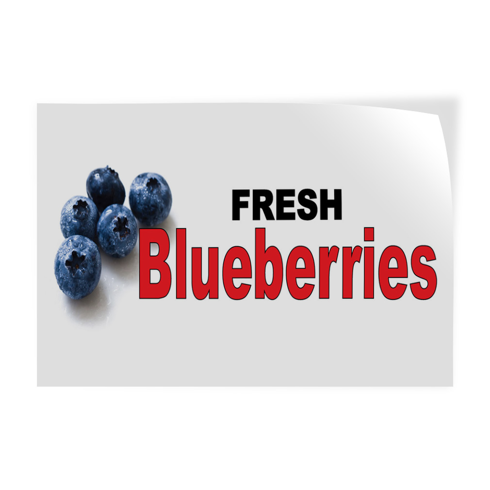 Decal Stickers Fresh Blueberries Black Red Food Bar Restaurant Food ...