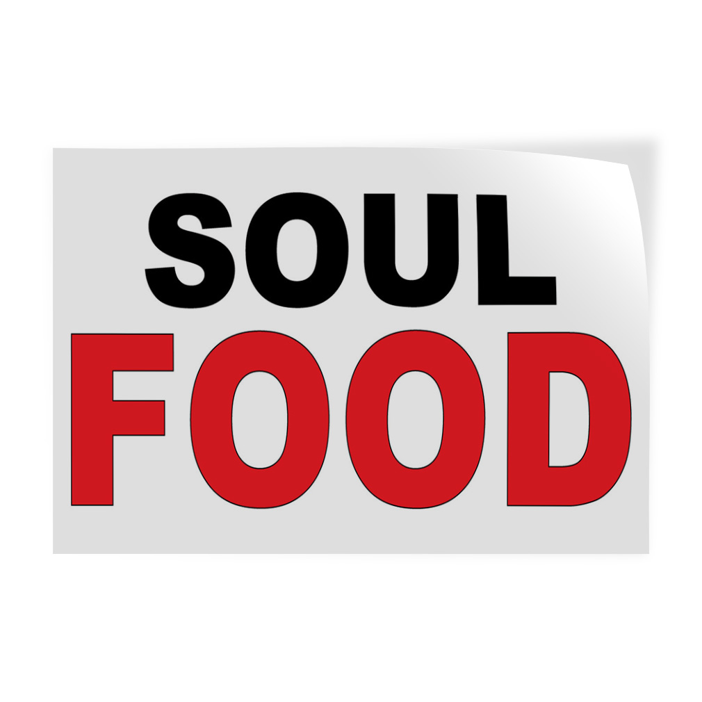Decal Stickers Soul Food Black Red Food Bar Restaurant Food Truck Vinyl ...